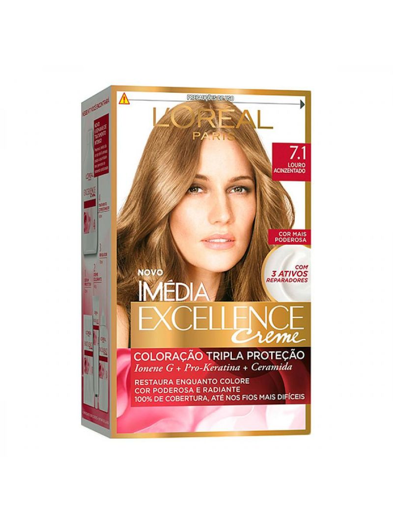 Tintura Imédia Excellence 7.1 Louro Acinzentado