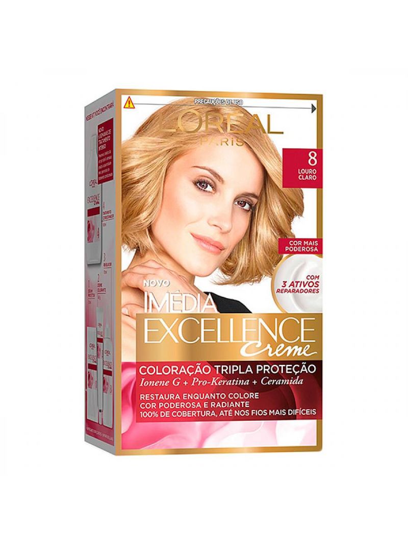 Tintura Imédia Excellence 8 Louro Claro
