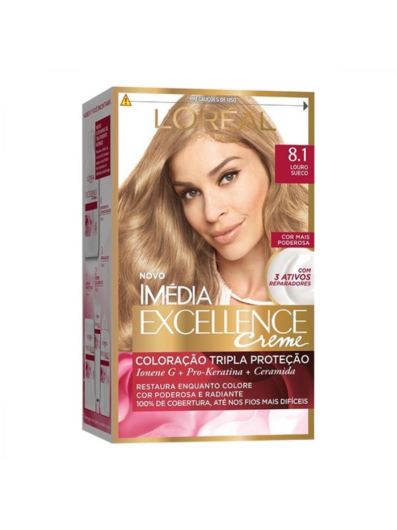 Tintura Imédia Excellence 8.1 Louro Sueco