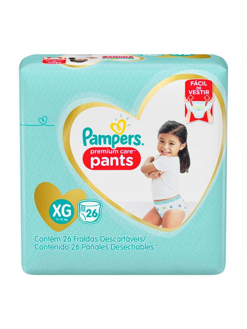 Fralda Pampers Pants Premium Care Xg Mega Com 26 Unidades