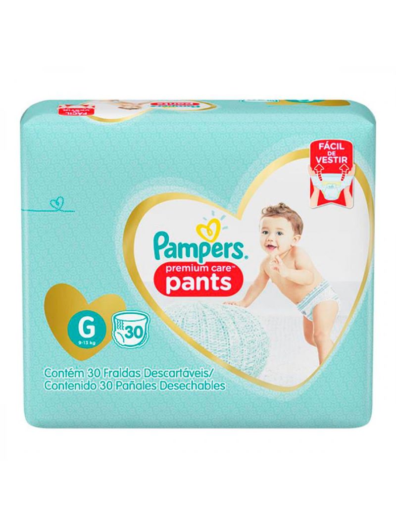 Fralda Pampers Pants Premium Care G Mega Com 30 Unidades