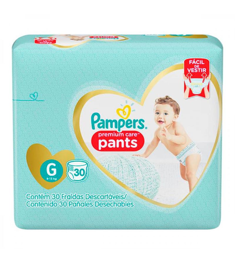 Fralda Pampers Pants Premium Care G Mega Com 30 Unidades