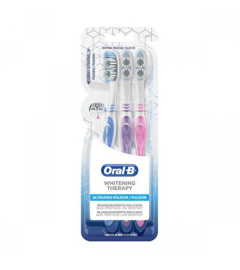 Escova Dental Oral-b Whitening Therapy Com 3 Unidades