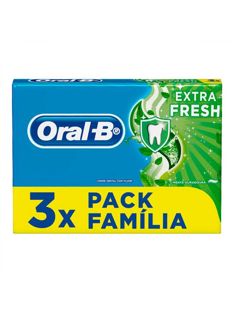 Creme Dental Oral-b Extra Fresh 3 Unidades De 70g