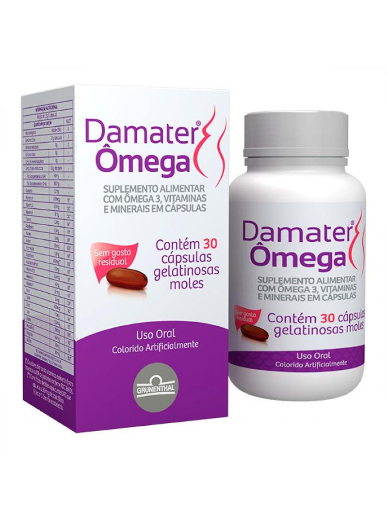Damater Ômega Com 30 Cápsulas