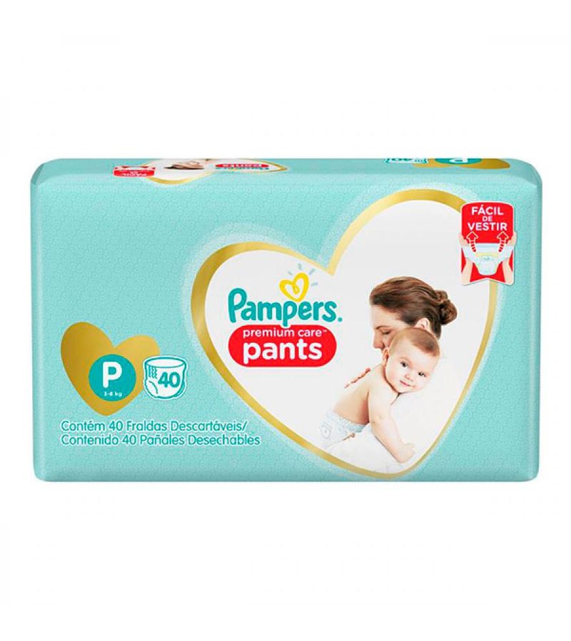 Fralda Pampers Pants Premium Care P Mega Com 40 Unidades