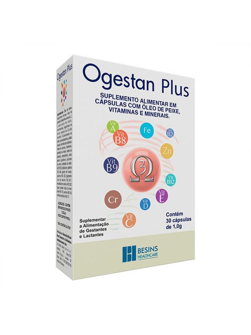 Ogestan Plus 1g Com 30 Cápsulas