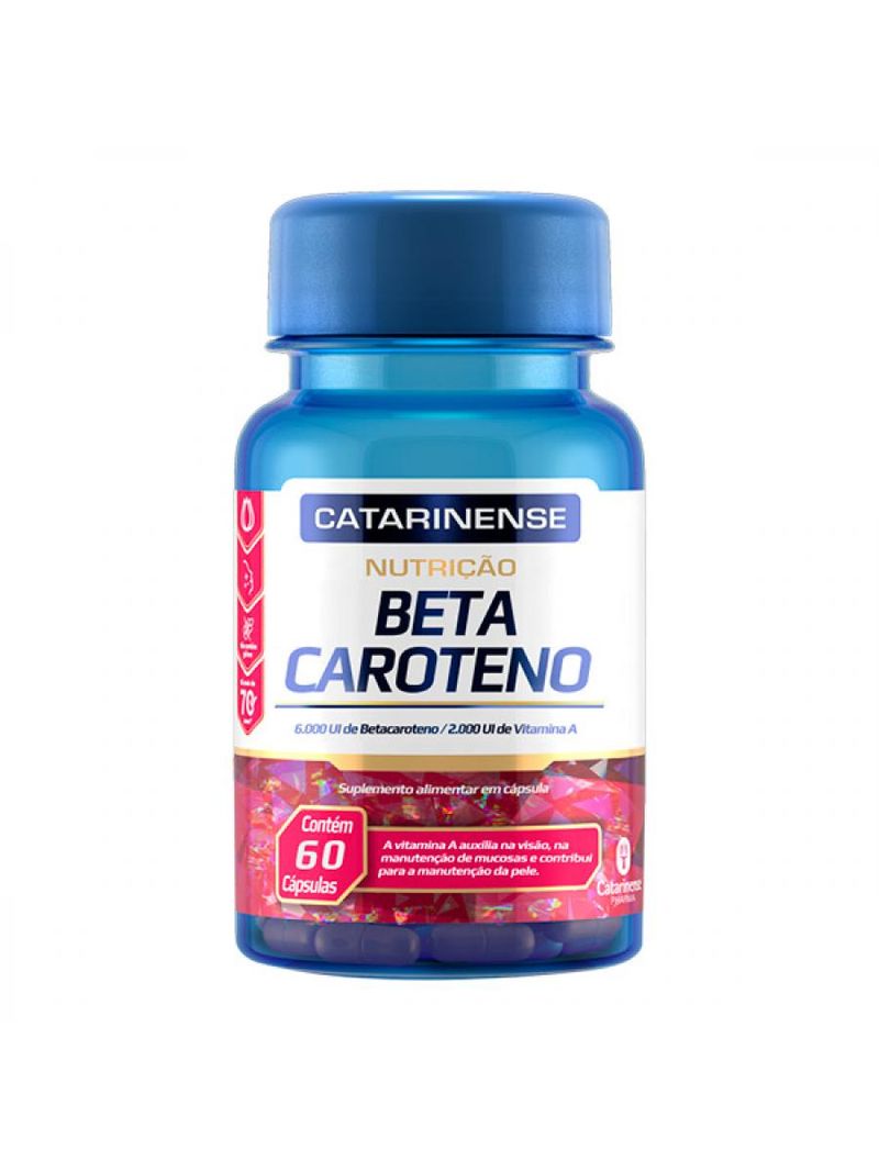 Beta Caroteno 6000ui Catarinense Com 60 Cápsulas