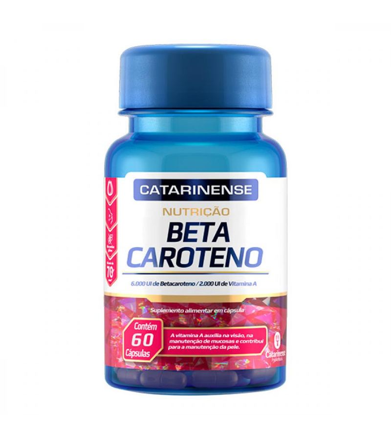 Beta Caroteno 6000ui Catarinense Com 60 Cápsulas