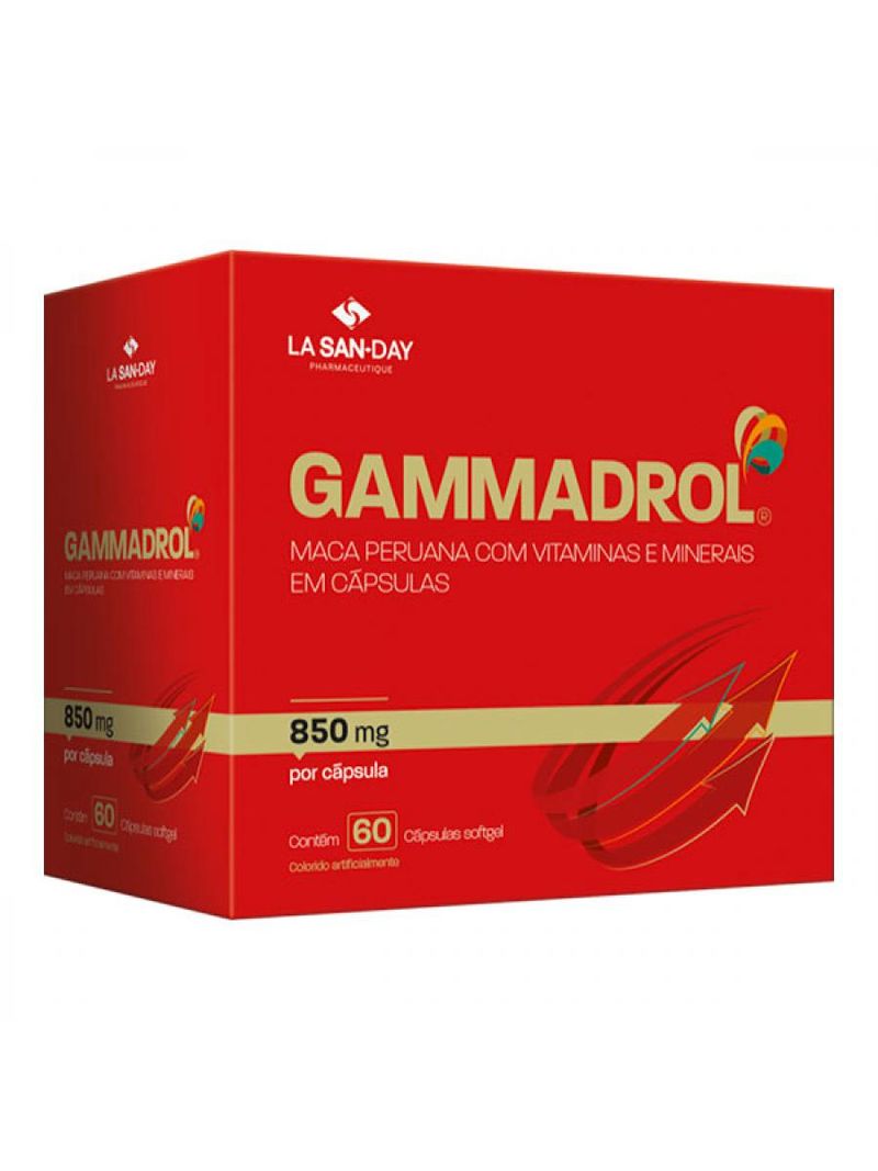 Gammadrol 850mg Com 60 Cápsulas Softgel