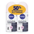 Desodorante Nivea Feminino Roll On Black E White 2 Unidades De 50ml