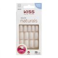 Unhas Posticas Kiss New York Salon Natural Medio Quadrado 28 Unidades