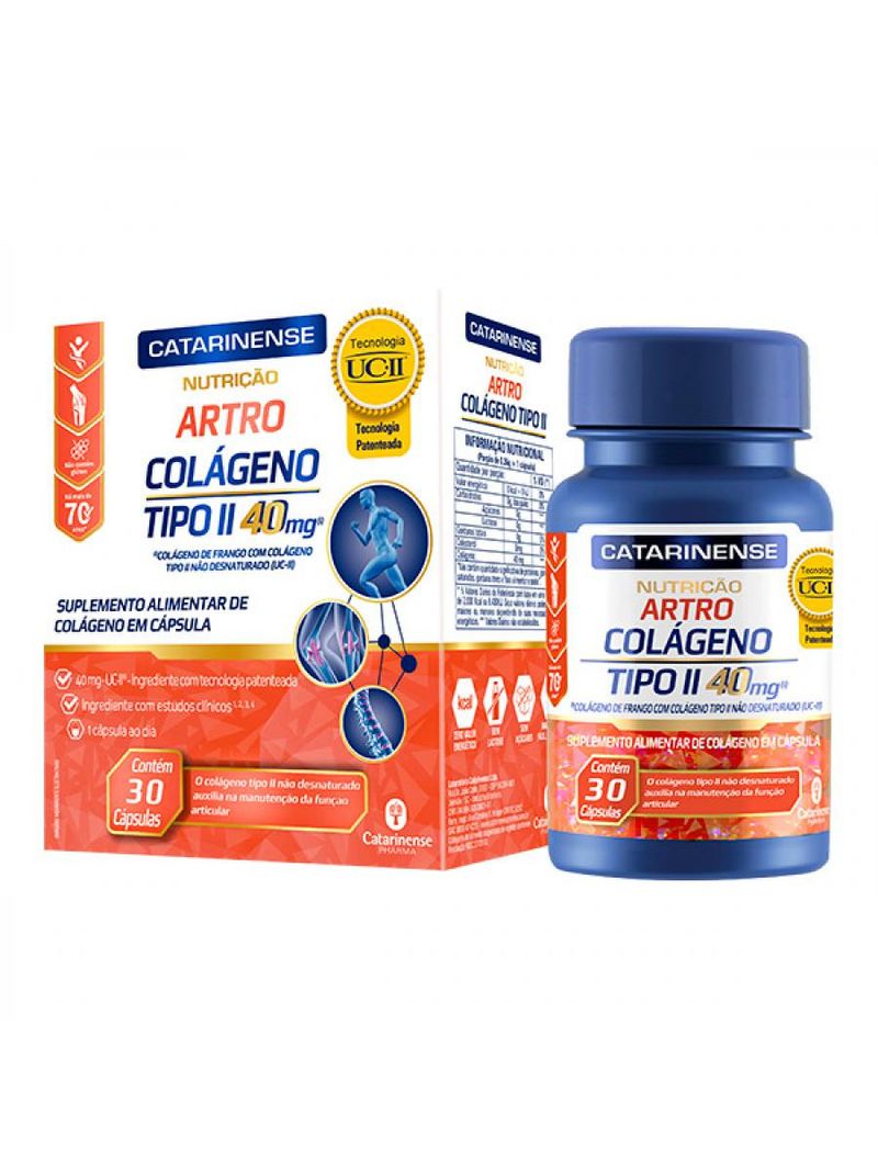 Colágeno Catarinense 40mg Tipo Ii Com 30 Cápsulas Artro