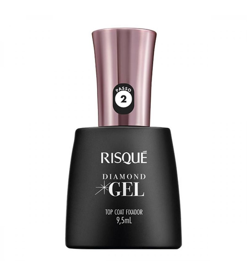 Esmalte Risqué Diamond Gel Top Coat Fixador 9,5ml