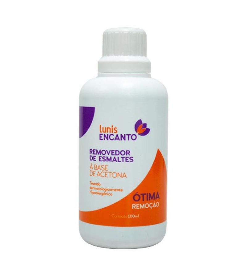 Removedor Esmalte Lunis Encanto Com Acetona 100ml