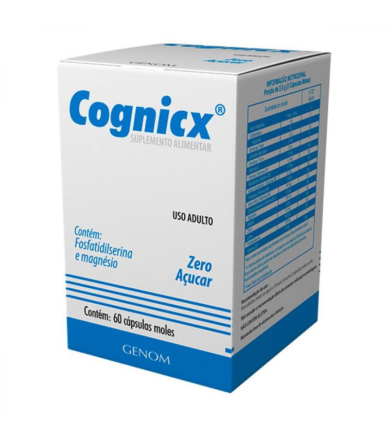 Cognicx Zero Açúcar Com 60 Cápsulas Moles