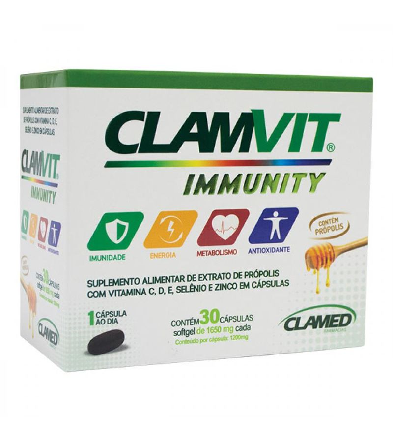 Clamvit Immunity Com 30 Cápsulas Softgel