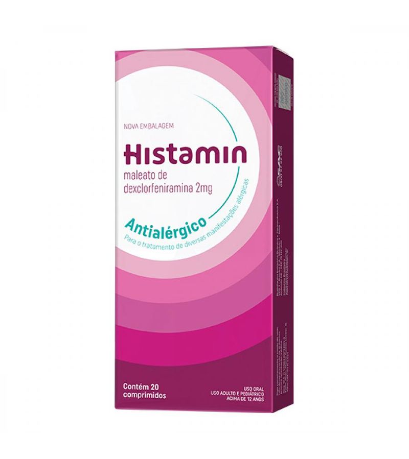 Histamin 2mg Com 20 Comprimidos