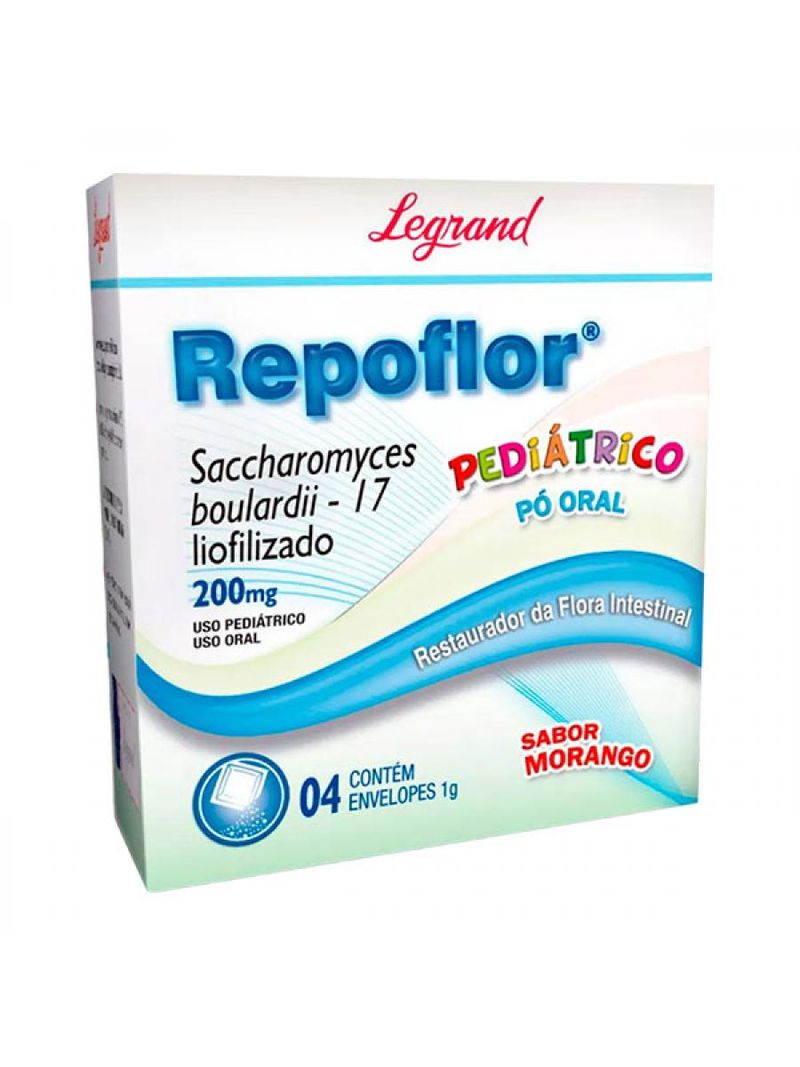 Repoflor Pediatrico 200mg Com 4 Envelopes De 1g