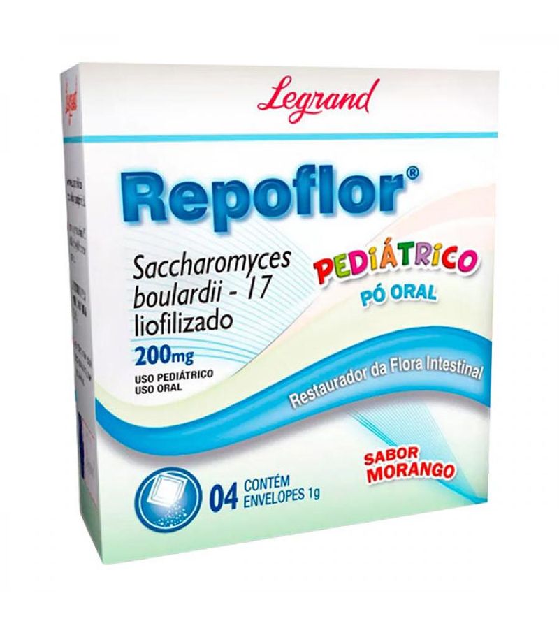 Repoflor Pediatrico 200mg Com 4 Envelopes De 1g