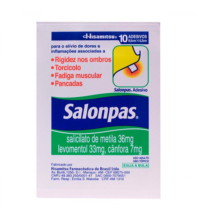 Salonpas Com 10 Adesivos Pequenos 76,1mg