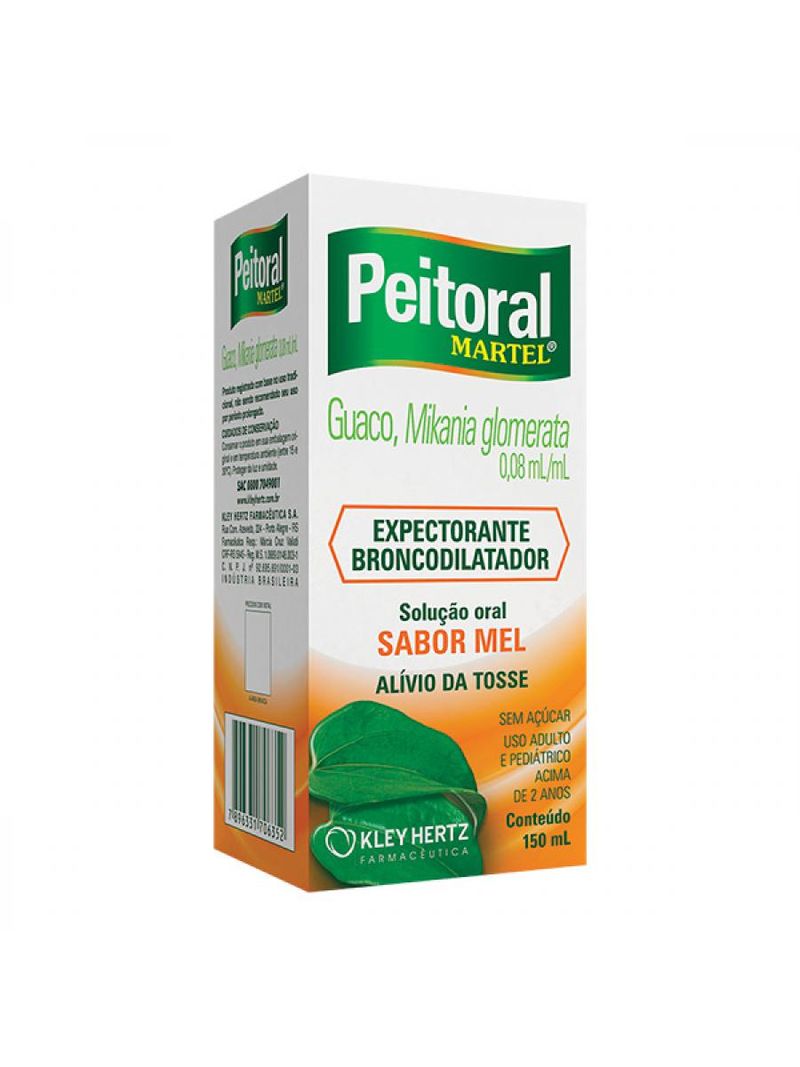 Peitoral Martel Sabor Mel 150ml Sem Açúcar