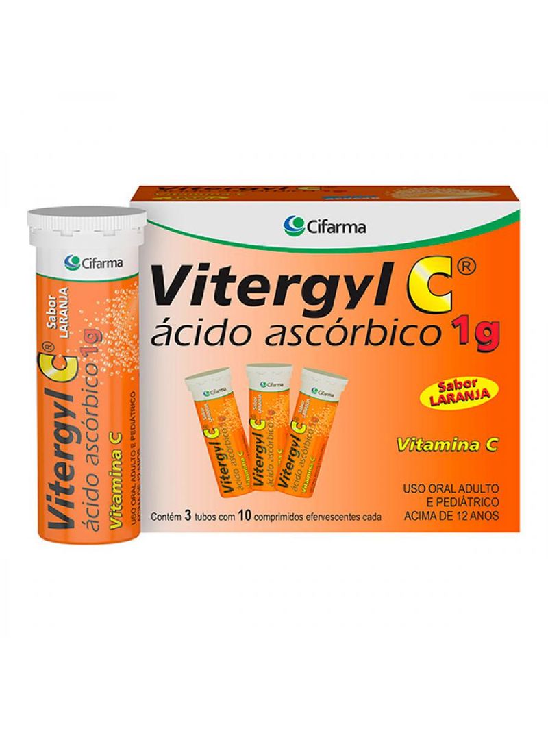 Vitergyl C 1g Com 30 Comprimidos Efervescentes