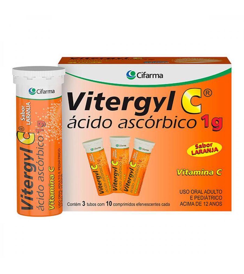 Vitergyl C 1g Com 30 Comprimidos Efervescentes