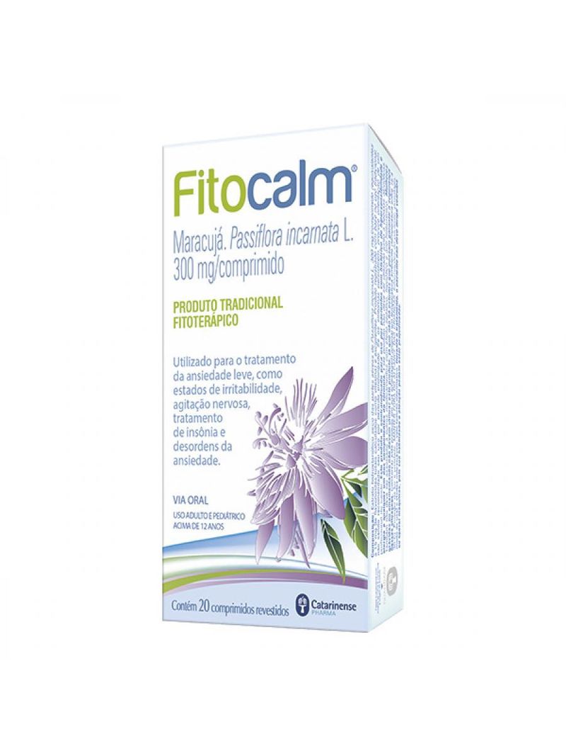 Fitocalm Com 20 Comprimidos Revestidos 300mg