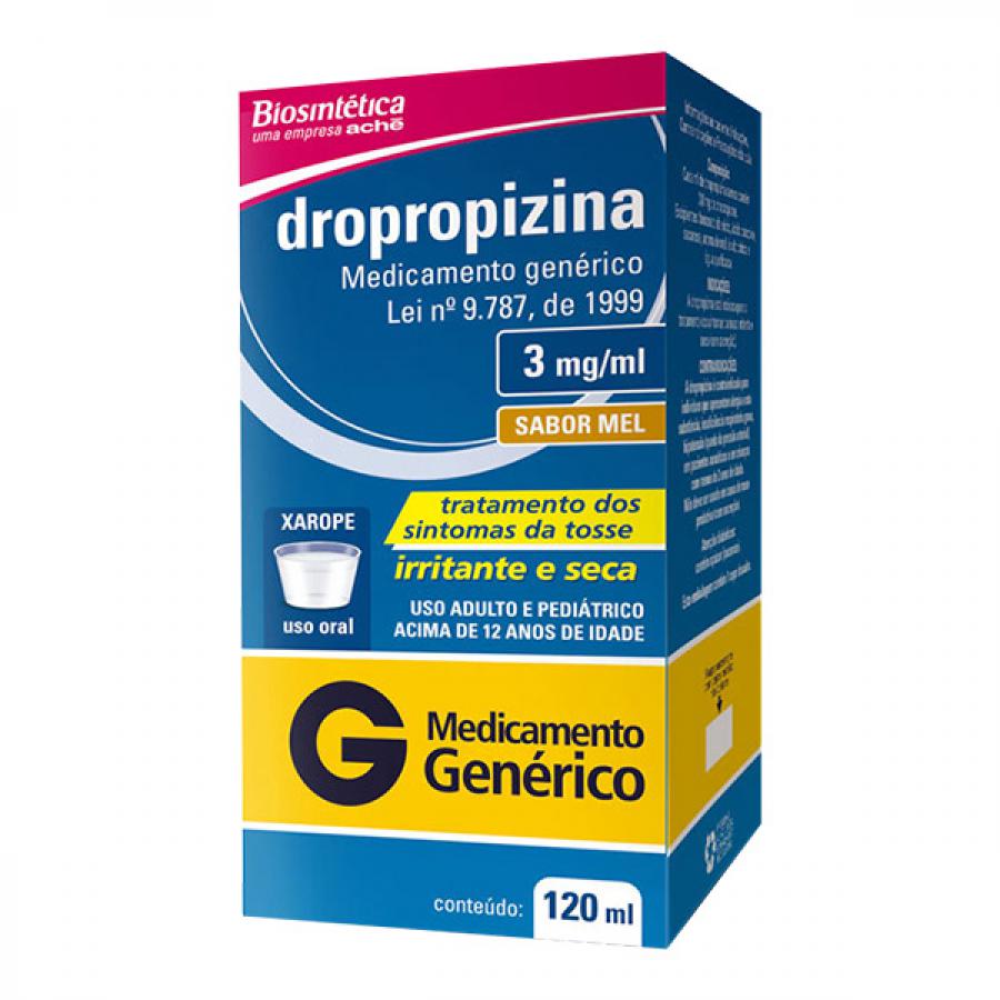 DROPROPIZINA BIOSINTÉTICA 3MG XAROPE 120ML - Preço Popular