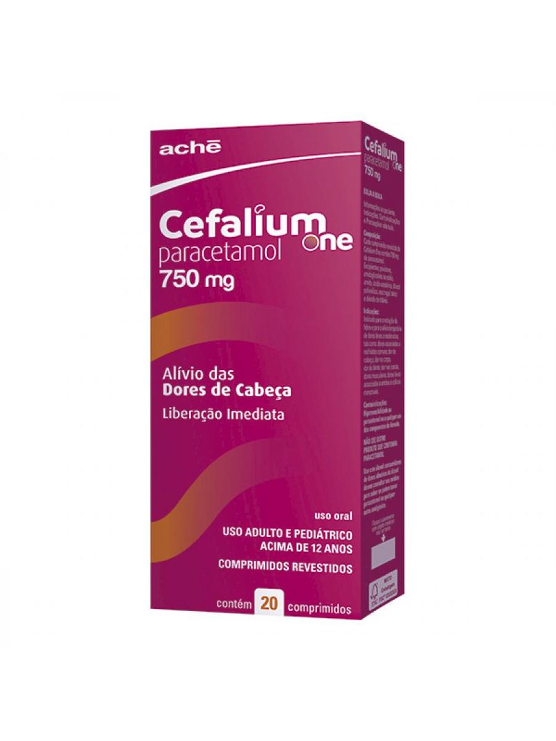 Cefalium One 750mg Com 20 Comprimidos Revestidos