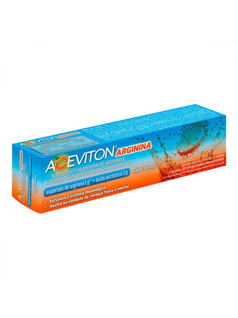 Aceviton Arginina Com 16 Comprimidos Efervescentes