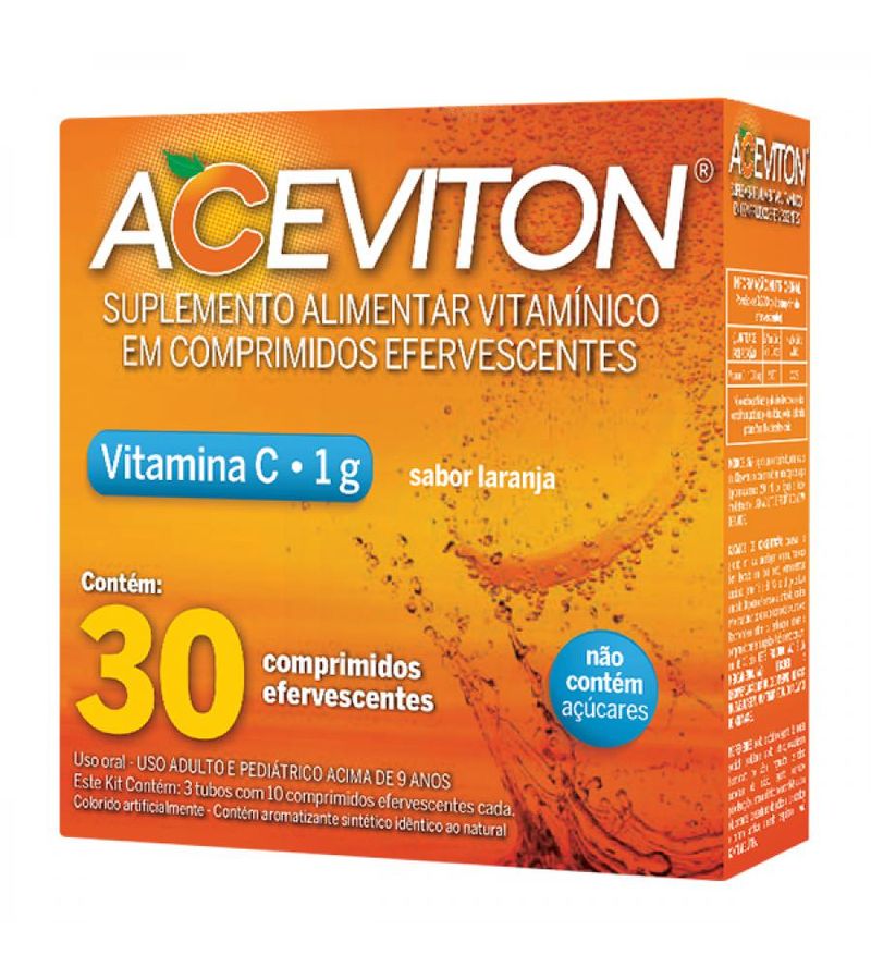 Aceviton 1g Com 30 Comprimidos Efervescentes