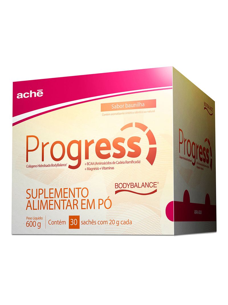 Progress Sabor Baunilha Com 30 Sachês De 20g
