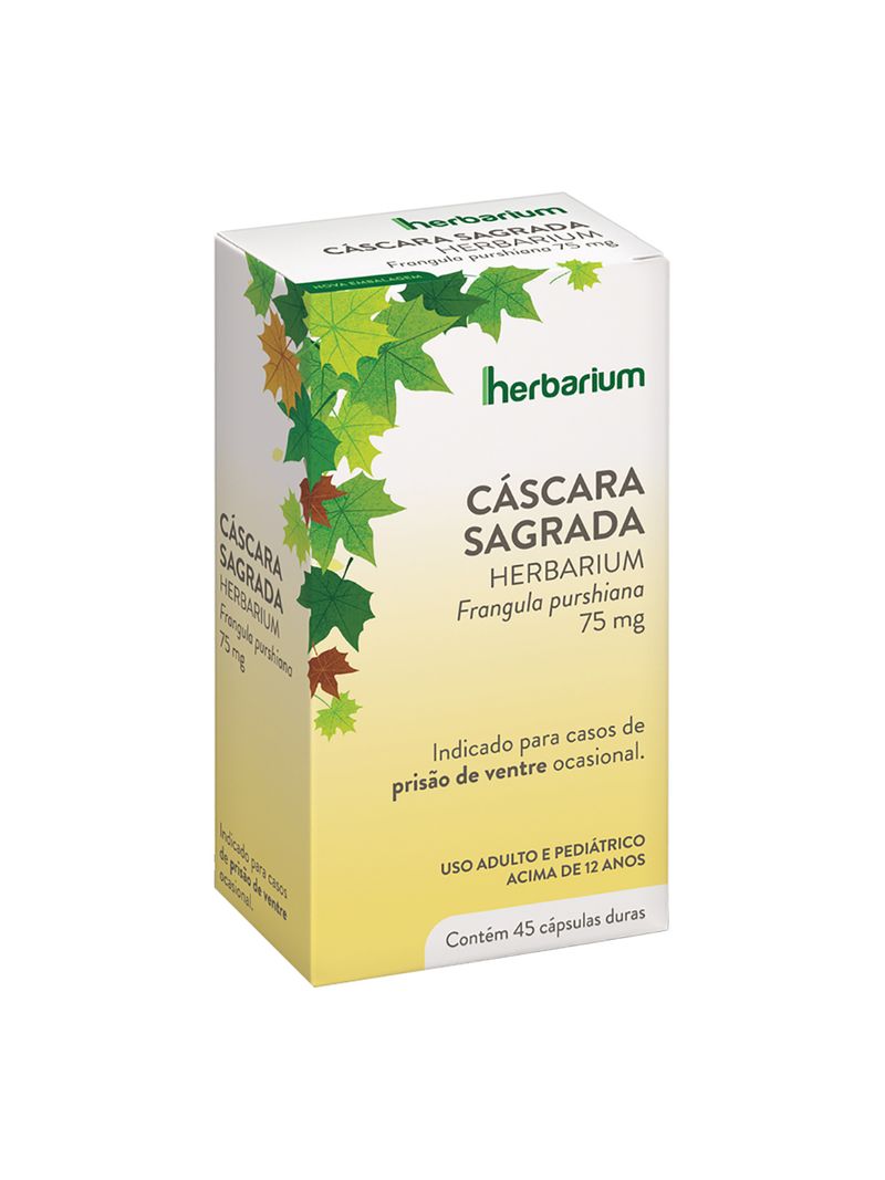 Cáscara Sagrada Herbarium 75mg Com 45 Cápsulas