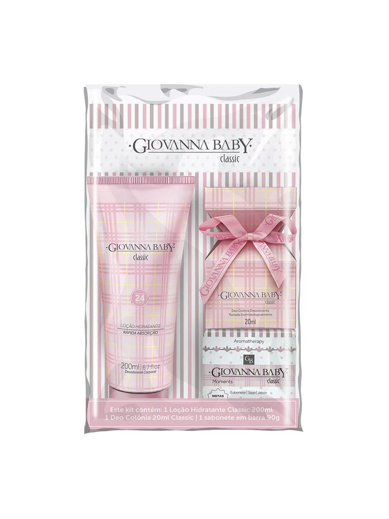 HIDRATANTE+COLONIA+SABONETE GIOVANNA CLASSIC 200ML