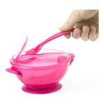 TIGELA COM VENTOSA+COLHER NUBY ROSA       ( avalie agora!)