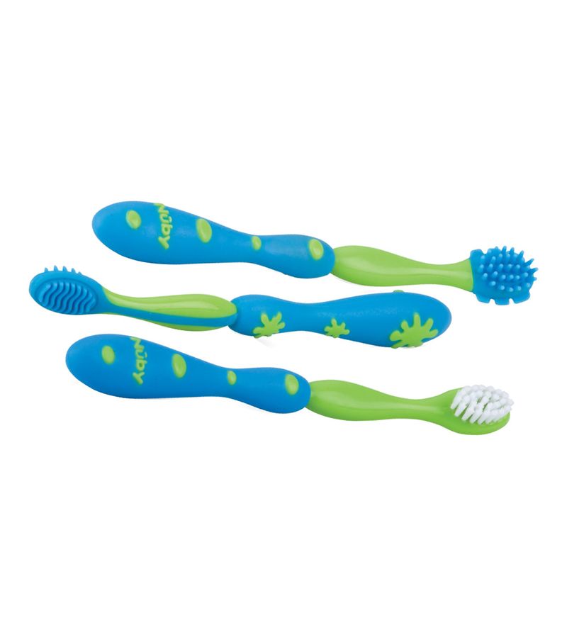 ESCOVA DENTAL NUBY COM 3 AZUL