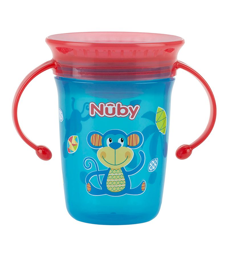 COPO NUBY 240ML COM ALCA 360 AZUL