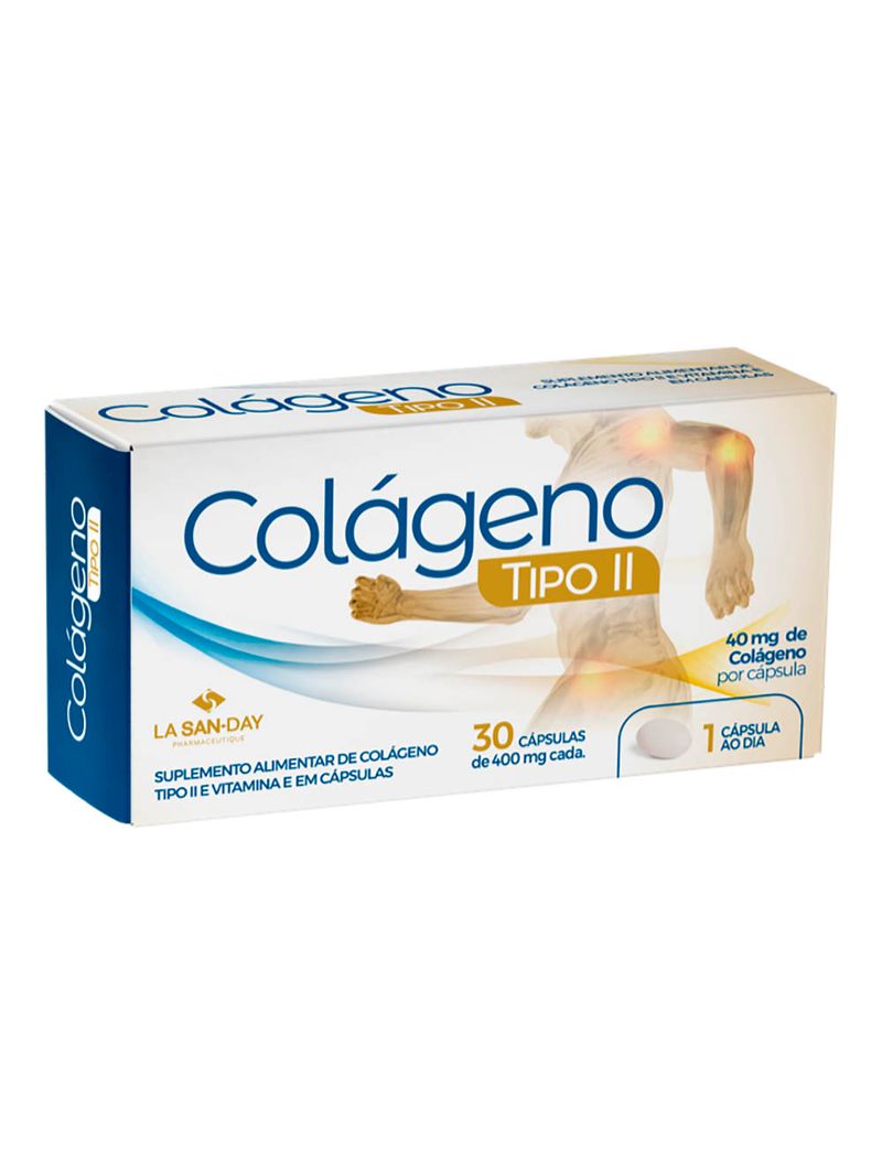 Colágeno Tipo Ii Lasanday 40mg Com 30 Cápsulas