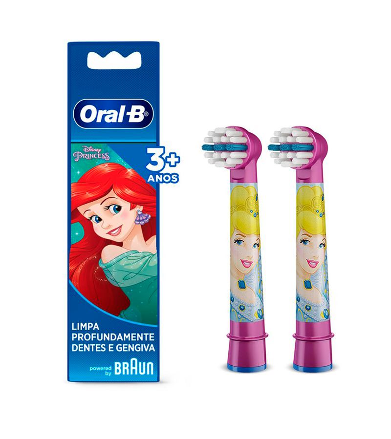 REFIL ESCOVA DENTAL ORAL B ELETRICA COM 2 UNIDADES PRINCESAS