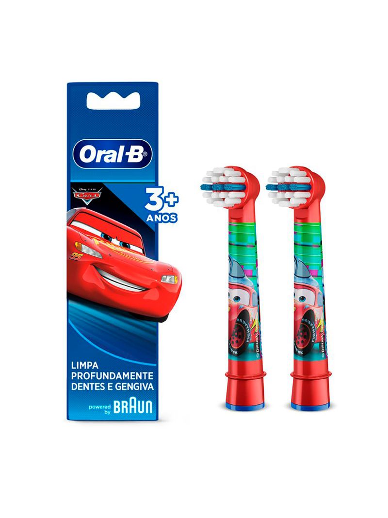 REFIL ESCOVA DENTAL ORAL B ELETRICA COM 2 UNIDADES CARROS