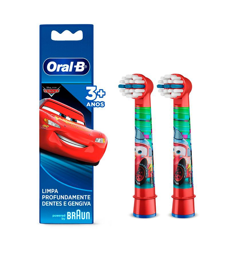 REFIL ESCOVA DENTAL ORAL B ELETRICA COM 2 UNIDADES CARROS