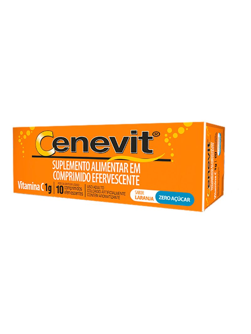 CENEVIT COM 10 COMPRIMIDOS EFERVESCENTES 1G ZERO ACUCAR