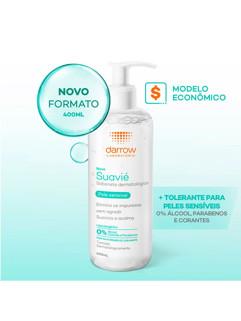 SUAVIE SABONETE LIQUIDO 400ML PELE SENSIVEL