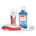 Kit Colgate Viagem Escova + Creme Dental 30g + Enxaguante Bucal 60ml