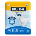 Fralda Bigfral Regular Plus Geriatrica Com 8 Tamanho M