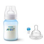 Mamadeira-Avent-Anti-colic-260ml-bico-N3-Azul