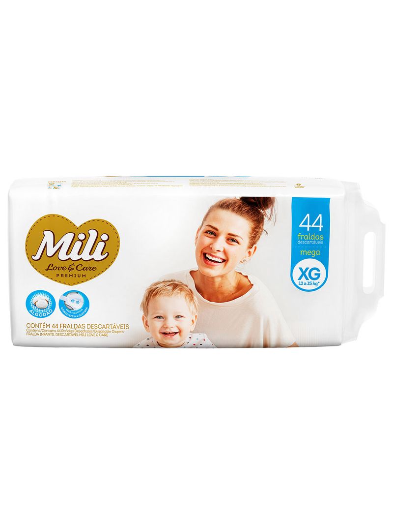 Fralda-Mili-Love-E-Care-Xg-Mega-Com-44-Unidades