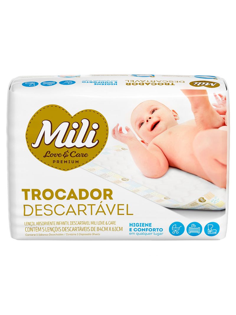 Lencol-Absorvente-Trocador-Mili-Infantil-Com-5-Unidades
